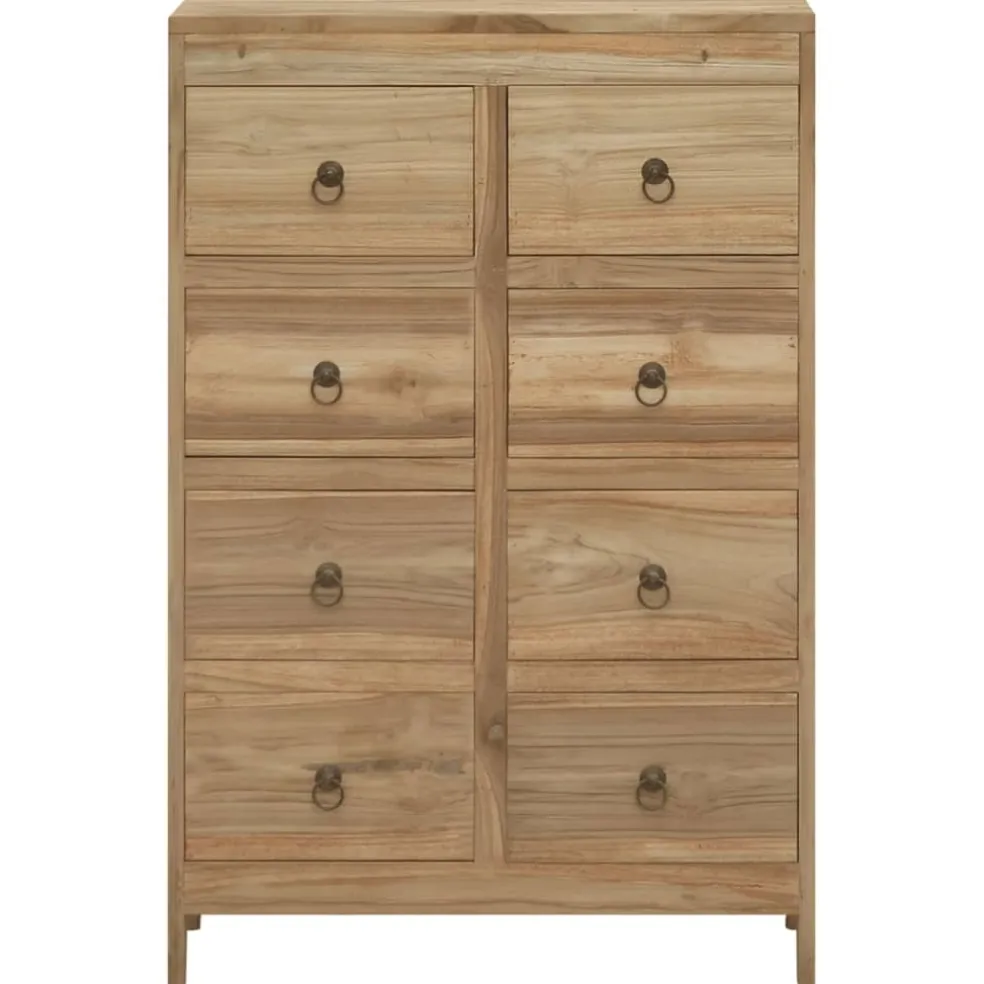 vidaXL Ladekast 55x30x90 cm massief teakhout