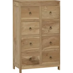 vidaXL Ladekast 55x30x90 cm massief teakhout