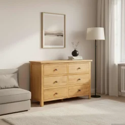 vidaXL Ladekast 105x33,5x73 cm massief eikenhout
