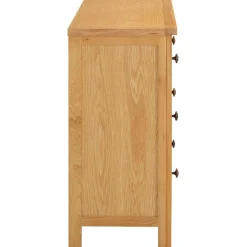 vidaXL Ladekast 105x33,5x73 cm massief eikenhout