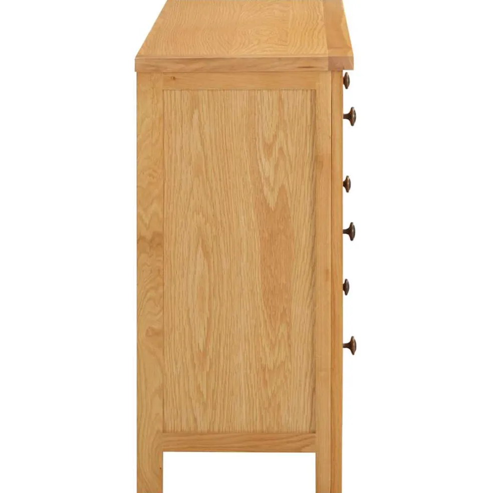 vidaXL Ladekast 105x33,5x73 cm massief eikenhout
