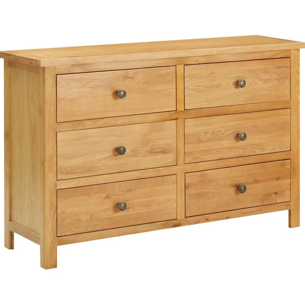 vidaXL Ladekast 105x33,5x73 cm massief eikenhout