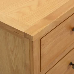 vidaXL Ladekast 105x33,5x73 cm massief eikenhout