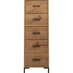 vidaXL Ladekast 42x35x110 cm massief grenenhout
