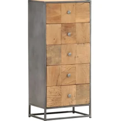 vidaXL Ladekast 45x30x100 cm massief gerecycled hout