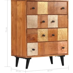 vidaXL Ladekast 60x30x75 cm massief acaciahout