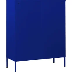 vidaXL Ladekast 80x35x101,5 cm staal marineblauw