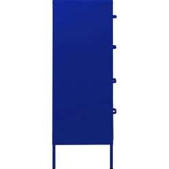 vidaXL Ladekast 80x35x101,5 cm staal marineblauw