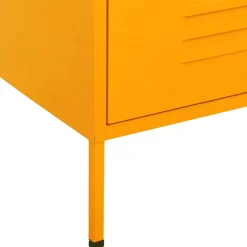 vidaXL Ladekast 80x35x101,5 cm staal mosterdgeel