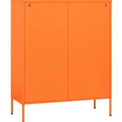 vidaXL Ladekast 80x35x101,5 cm staal oranje