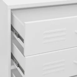 vidaXL Ladekast 80x35x101,5 cm staal wit