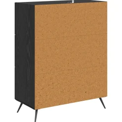 vidaXL Ladekast Zwarte Eik 69,5 x 34 x 90 cm Geconstrueerd hout