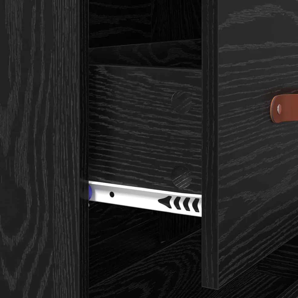 vidaXL Ladekast Zwarte Eik 69,5 x 34 x 90 cm Geconstrueerd hout