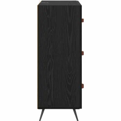 vidaXL Ladekast Zwarte Eik 69,5 x 34 x 90 cm Geconstrueerd hout