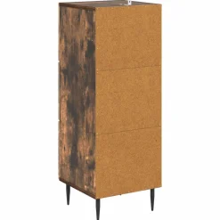 vidaXL Ladenkast Gerookt eiken 33 x 34,5 x 89,5 cm Bewerkt hout
