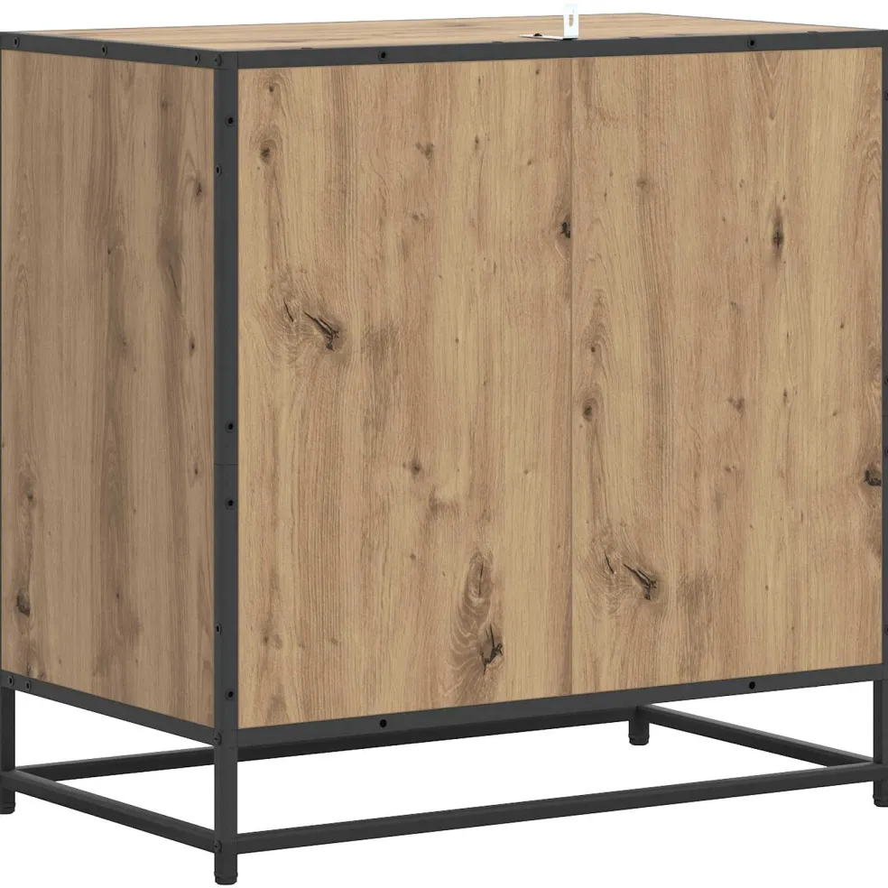 vidaXL Ladenkast 3-Lade Artisanaal eiken 70 x 41 x 70 cm Bewerkt hout