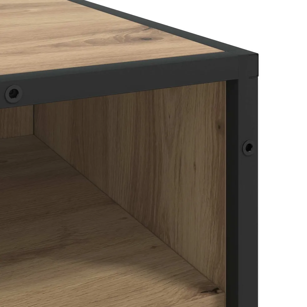 vidaXL Ladenkast 3-Lade Artisanaal eiken 70 x 41 x 70 cm Bewerkt hout