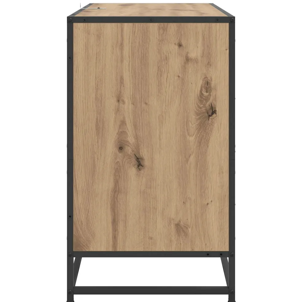 vidaXL Ladenkast 3-Lade Artisanaal eiken 70 x 41 x 70 cm Bewerkt hout