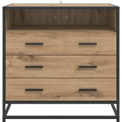 vidaXL Ladenkast 3-Lade Artisanaal eiken 70 x 41 x 70 cm Bewerkt hout