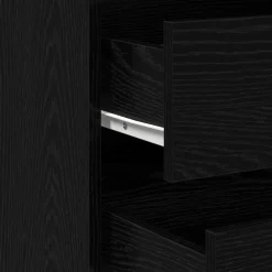 vidaXL Ladenkast 3-Lade Zwart 61 x 41 x 58 cm Bewerkt hout