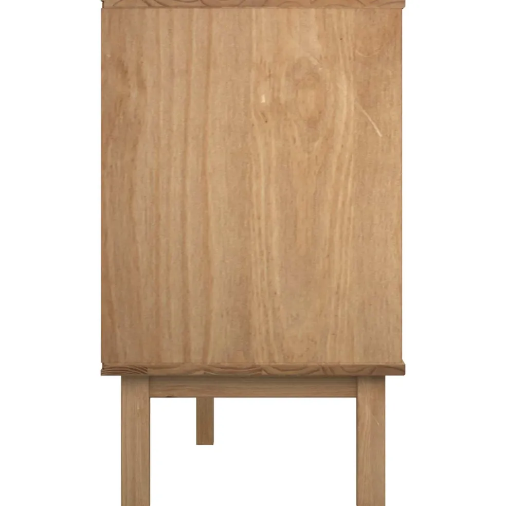 vidaXL Ladenkast OTTA Zwart 111 x 43 x 73,5 cm Massief grenenhout
