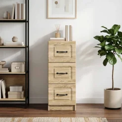 vidaXL Ladenkast Sonoma Eiken 33 x 34,5 x 87 cm Bewerkt hout