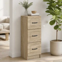 vidaXL Ladenkast Sonoma Eiken 33 x 34,5 x 87 cm Bewerkt hout