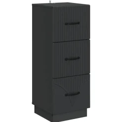 vidaXL Ladenkast 33 x 34,5 x 87 cm Bewerkt hout Zwart