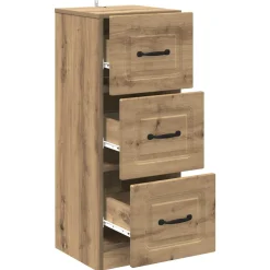 vidaXL Ladenkast 33 x 34,5 x 87 cm Bewerkt hout Artisanaal eiken