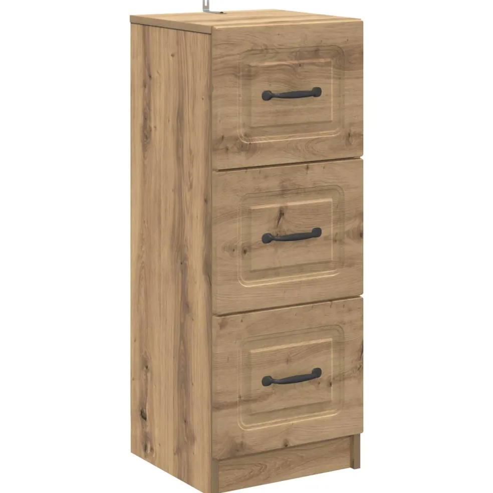 vidaXL Ladenkast 33 x 34,5 x 87 cm Bewerkt hout Artisanaal eiken