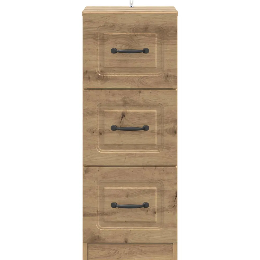 vidaXL Ladenkast 33 x 34,5 x 87 cm Bewerkt hout Artisanaal eiken