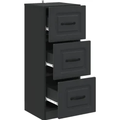 vidaXL Ladenkast Zwart 33 x 34,5 x 87 cm Bewerkt hout