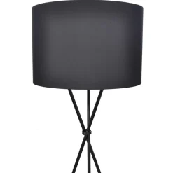vidaXL Lampenkap voor vloerlamp met hoge standaard zwart