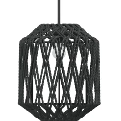 vidaXL Lampenkap Ø23x28 cm ijzer en papier zwart