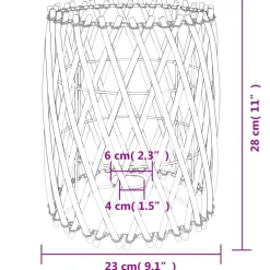 vidaXL Lampenkap Ø23x28 cm wicker