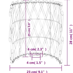 vidaXL Lampenkap Ø23x28 cm wicker