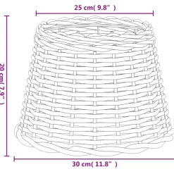 vidaXL Lampenkap Ø30x20 cm wicker wit