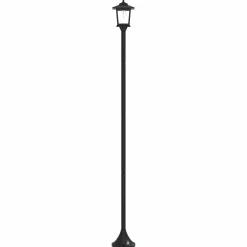 vidaXL Lantaarnpaal Set 2 st Zwart 16 x 16 x 156 cm RVS en ABS