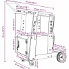 vidaXL Laswagen Zwart 91 x 47 x 96 cm Staal