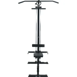vidaXL Lat pulldown machine Zwart 110 x 70 x 187 cm Gepoedercoat staal