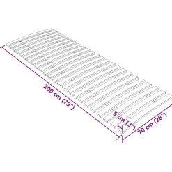 vidaXL Lattenbodem met 24 latten 70x200 cm