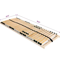 vidaXL Lattenbodem met 28 latten 7 zones 70x200 cm