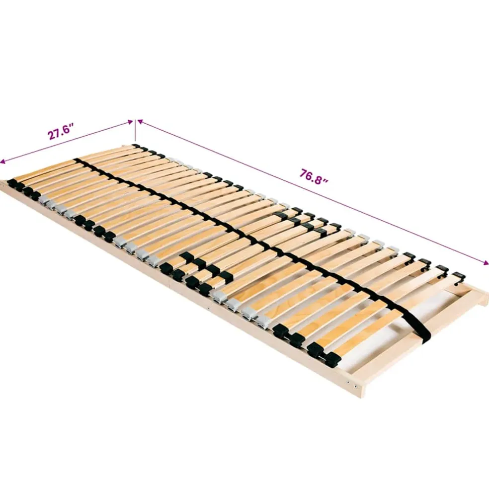 vidaXL Lattenbodem met 28 latten 7 zones 70x200 cm