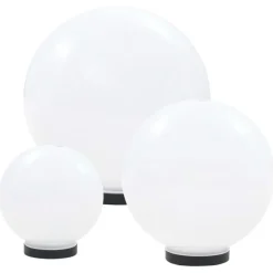 vidaXL LED-bollampen rond 20/30/40 cm PMMA 3 st