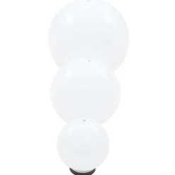 vidaXL LED-bollampen rond 20/30/40 cm PMMA 3 st