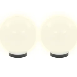 vidaXL LED-bollampen 2 st rond 20 cm PMMA