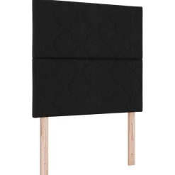 vidaXL LED Boxspring Bed met Matras Zwart 80 x 200 cm Stof
