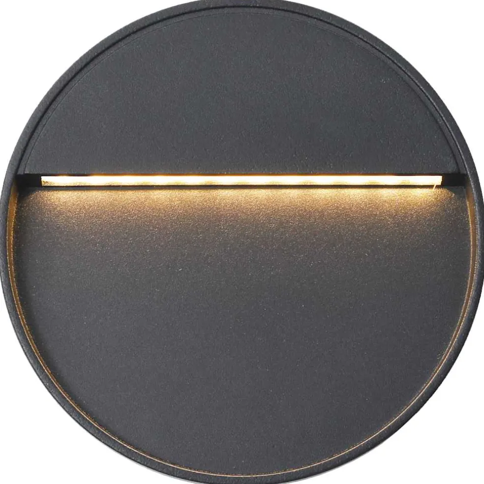 vidaXL LED-buitenwandlampen 2 st 3 W rond zwart