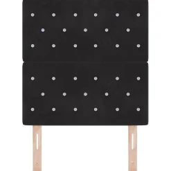 vidaXL LED Hoofdbord met LED-stripverlichting Zwart 80 cm Fluweel