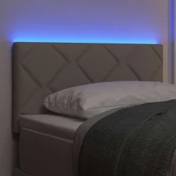 vidaXL LED Hoofdbord Taupe Stof